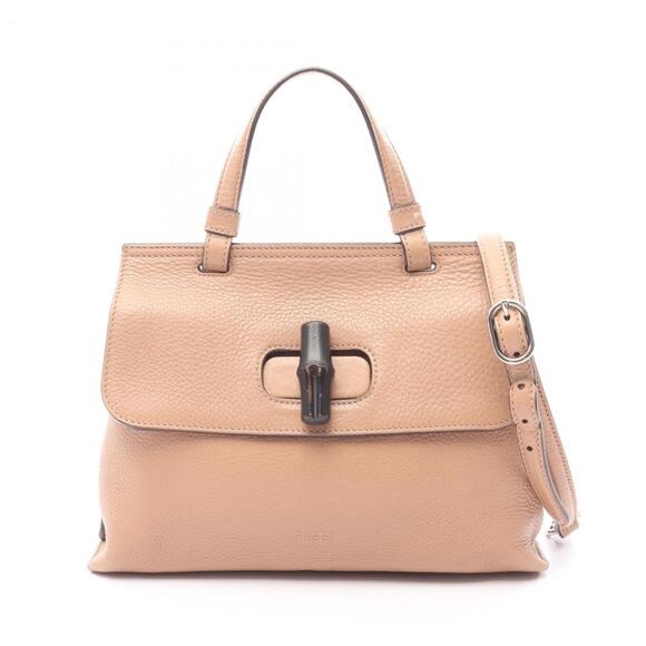 Gucci Handbags - GUCCI Authentic Cream Leather Bamboo Bag